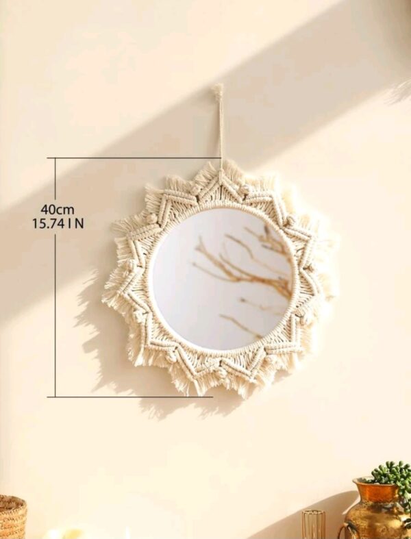 Wall Decor - Macrame Mirror - Image 3