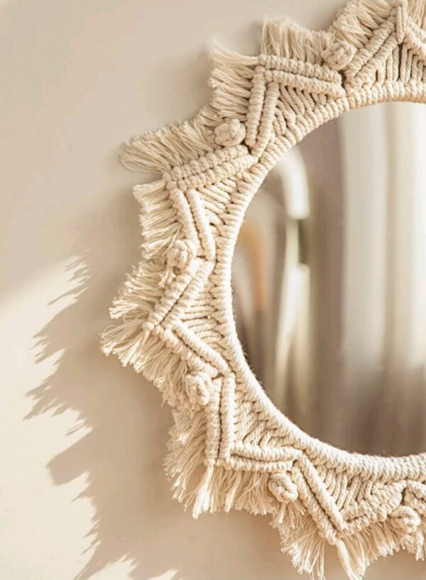 Wall Decor - Macrame Mirror - Image 2