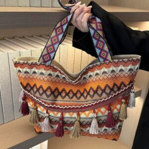 Tote Bag with Zip - Orange