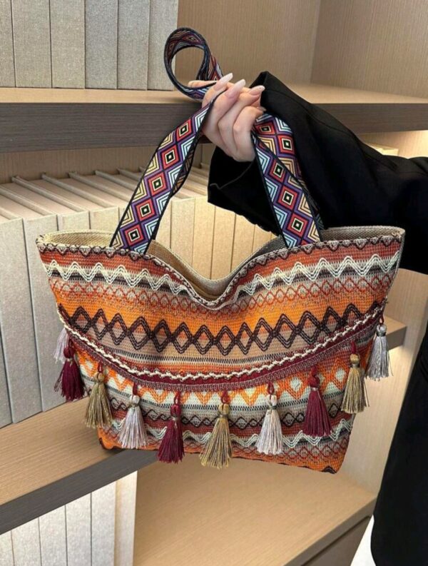 Tote Bag with Zip - Orange