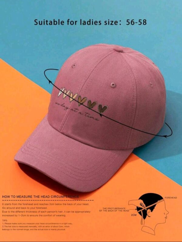 Women's Baseball Cap - Printed Love - Deep Pink - Image 3
